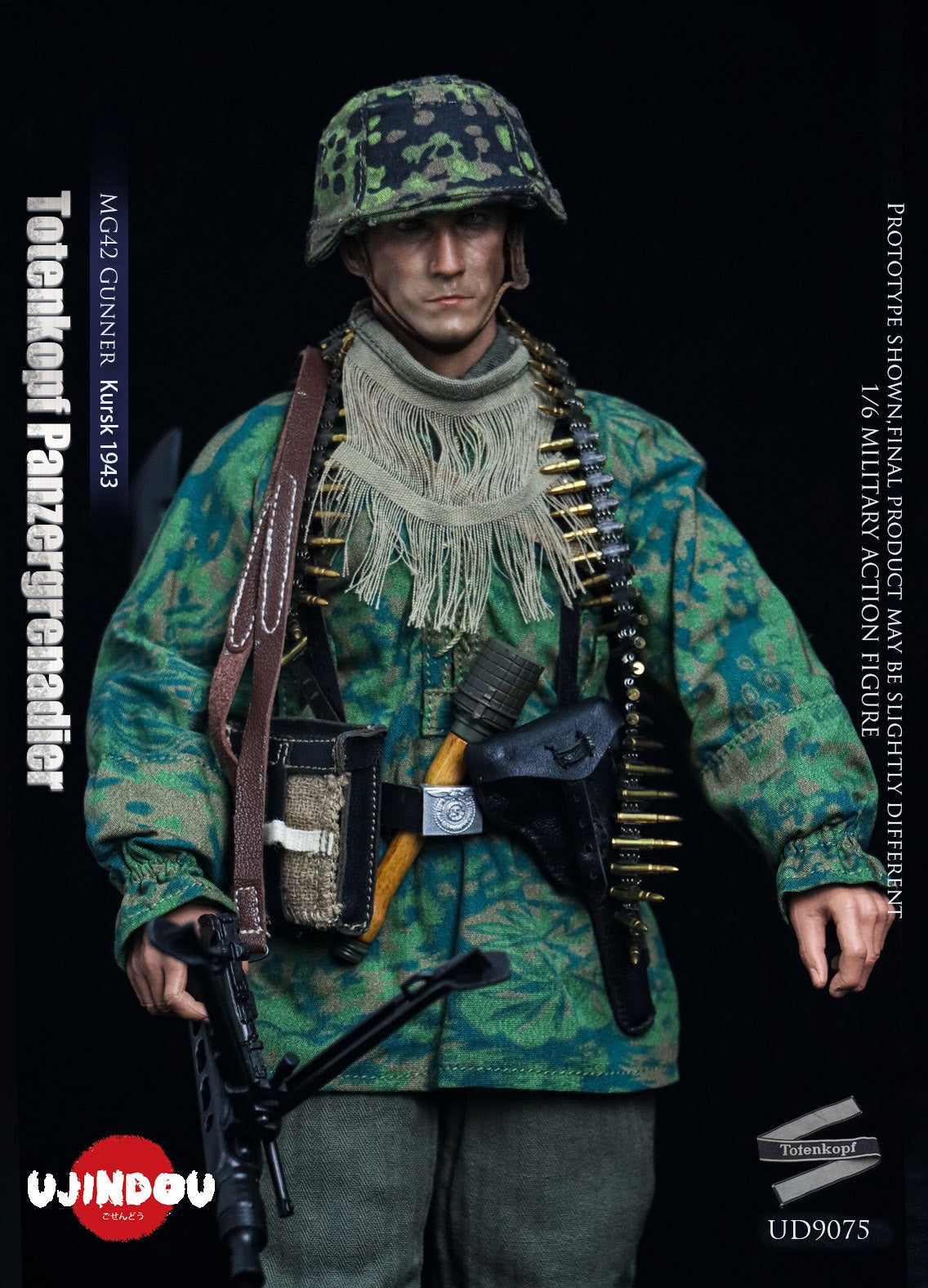 Presale UJINDOU UD9075 1/6 WWII Totenkopf Panzergrenadier MG42 Gunner Kursk 1943