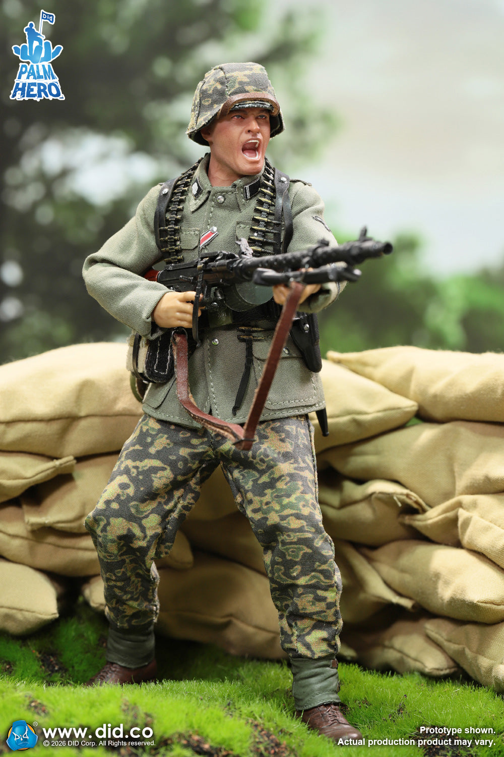 Preventa DID XD80042 1/12 WWII German MG34 Gunner Alois modelo de figura de acción