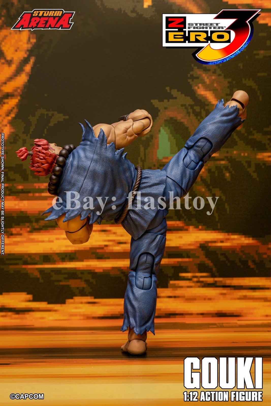Preventa STORM ARENA SFSA07 1/12 Street Fighter Zero 3 Gouki modelo de figura de acción