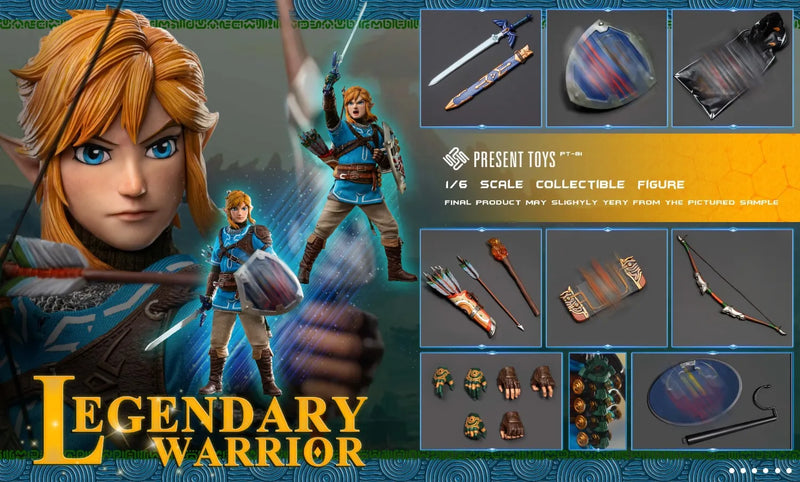 PRESENT TOYS PT-sp81 1/6 Legendary Warrior Link Male Action Figure Model Toy
