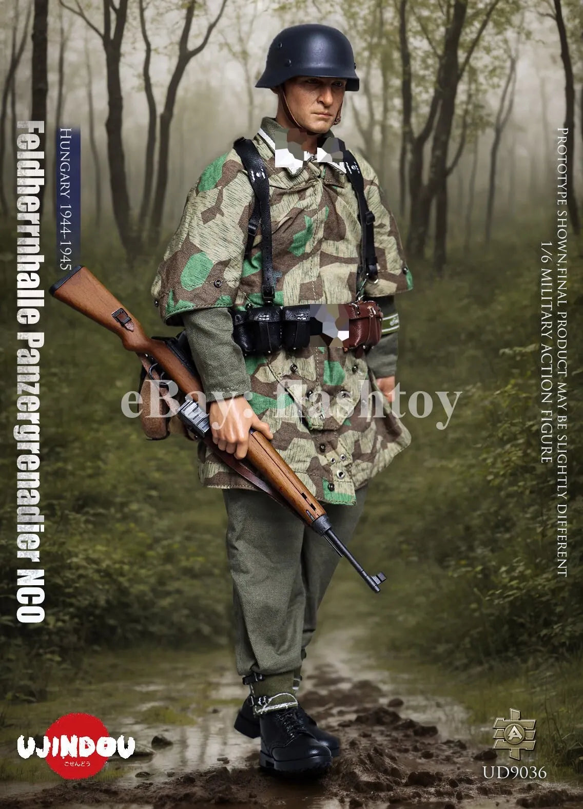 UJINDOU UD9036 1/6 WWII Feldherrnhalle Panzergrenadier NCO Hungary Action Figure