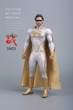 Combat Suit Studio SN03 1/6 White Gold Super Man conjunto de traje for Jor-El