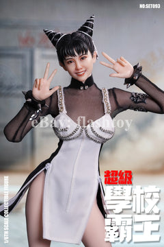 Presale SUPER DUCK SET093 1/6 Super School Bully Black & White Fighter Figure