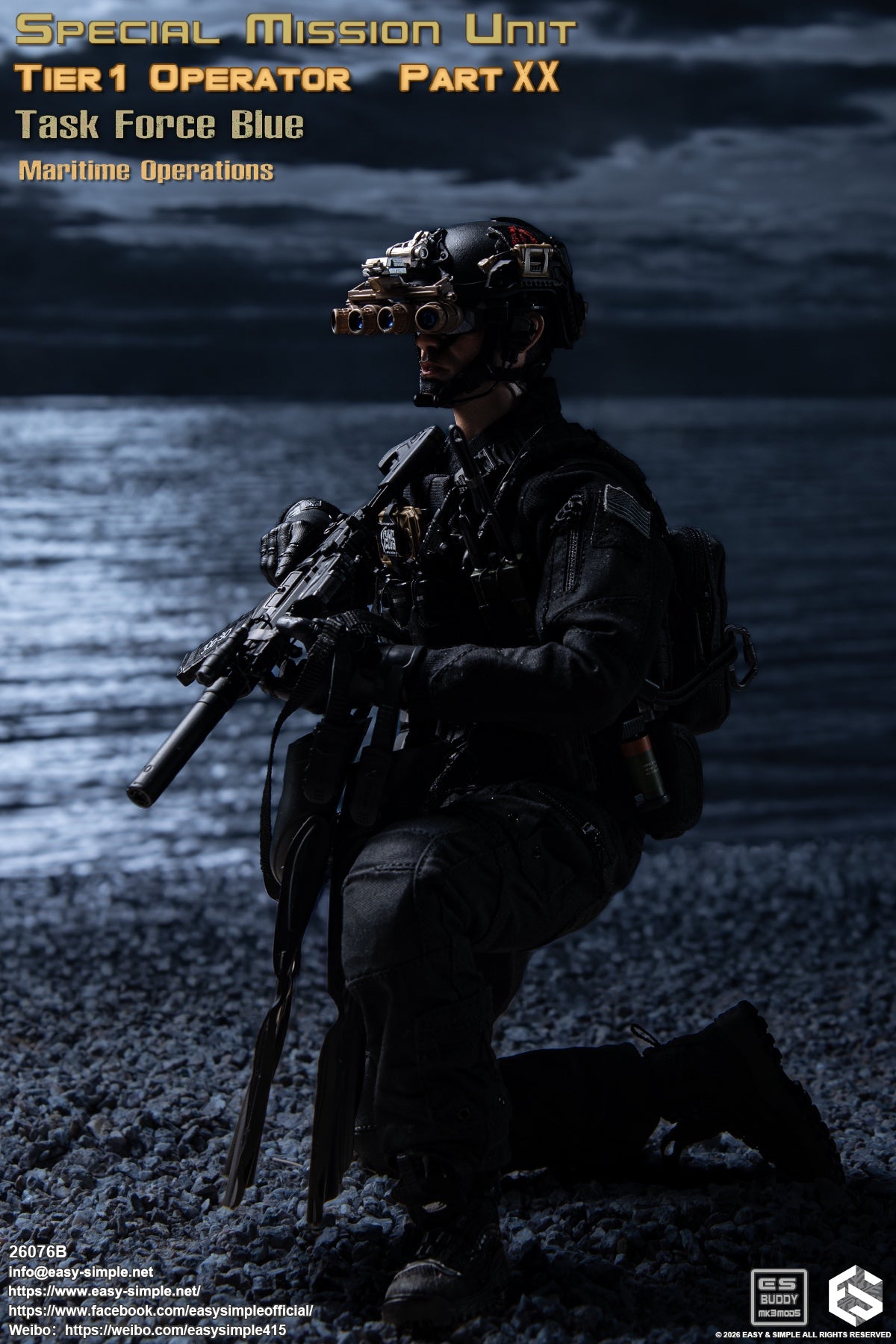 Preventa Easy&Simple 26076B 1/6 Special Mission Unit Tier1 Operator figura de acción