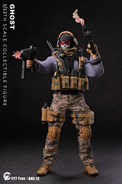 CY7-TOYS 1/12 The Ghost Male Soldier 6" Collectible Action Figure Model