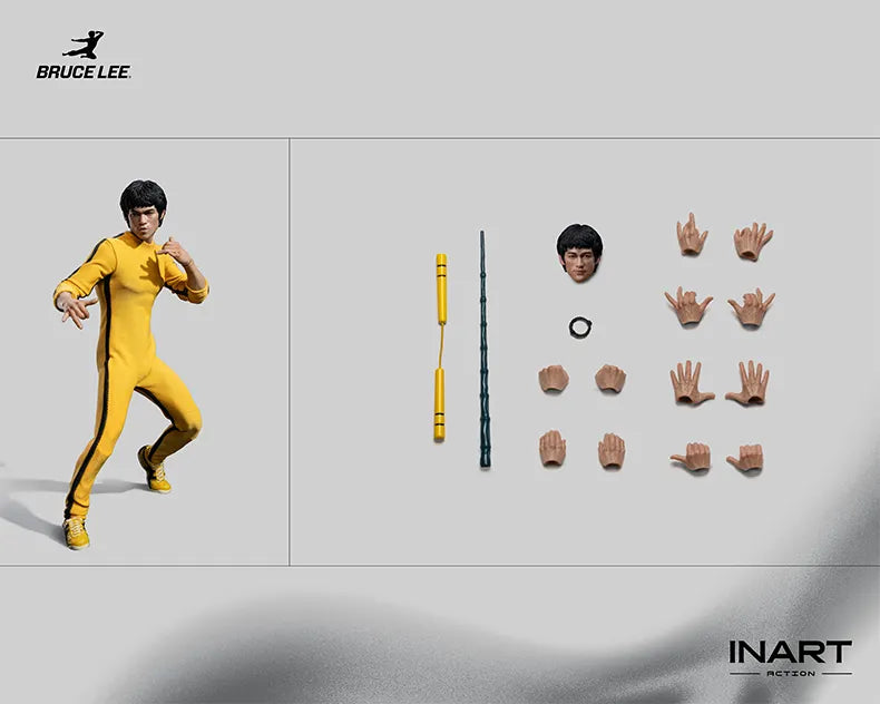 Presale INART Gy A036 1/12 Bruce Lee Collectible Action Figure Toy Yellow Outfit Set