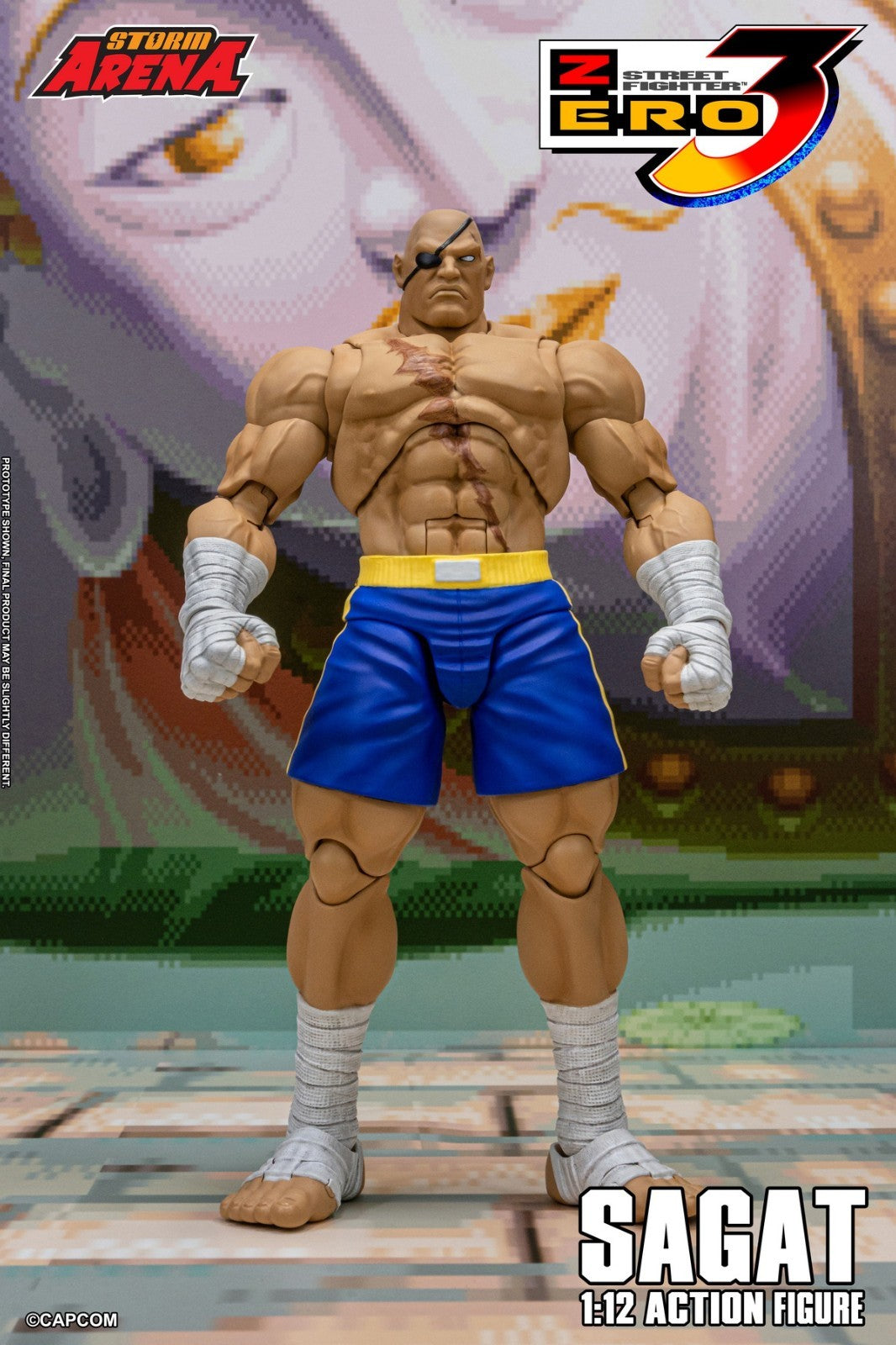 Storm Toys SFSA03 1/12 Street Fighter ZERO 3 SAGAT STORM ARENA Action Figure