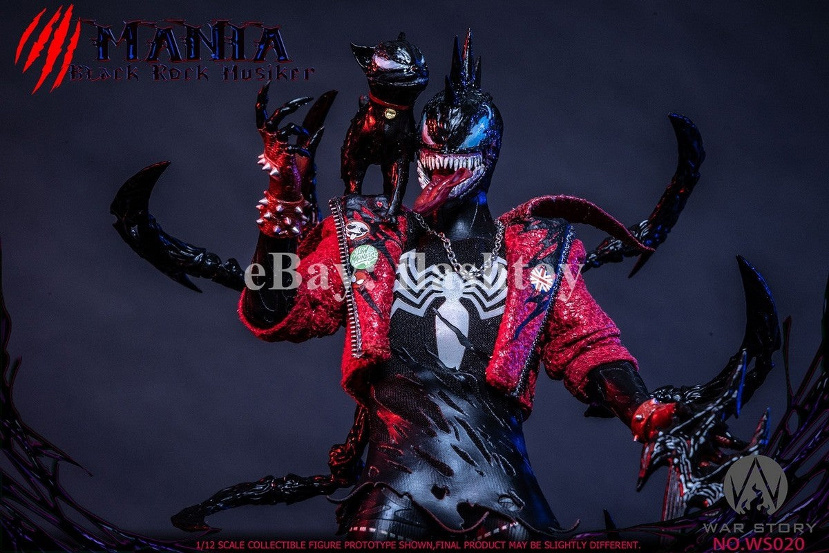 Presale War Story WS020 1/12 Black Rock Musician Mania Action Figure Model Toy