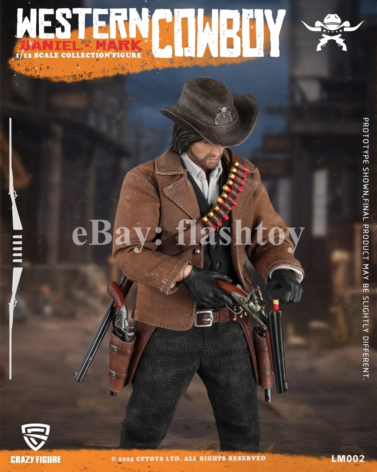 Presale CRAZY FIGURE LM002 1/12 Western Cowboy Daniel Mark Action Figure Deluxe