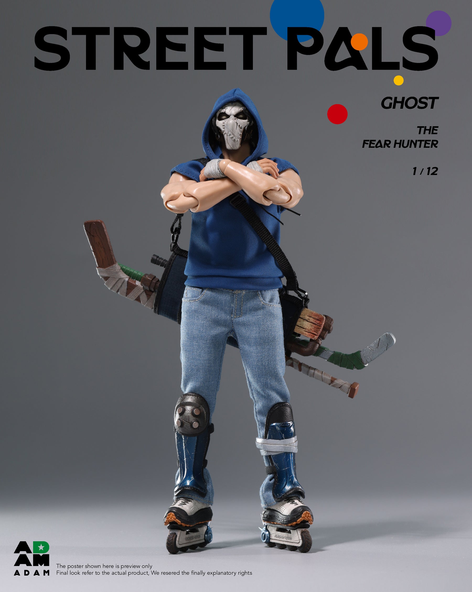 Presale ADAM ADS-001 1/12 Street Pals Ghost The Fear Hunter Action Figure Model