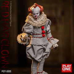 Play One twelve POT-0005 1/12 Red Hair Clown Pennywise Action Figure Model Toy