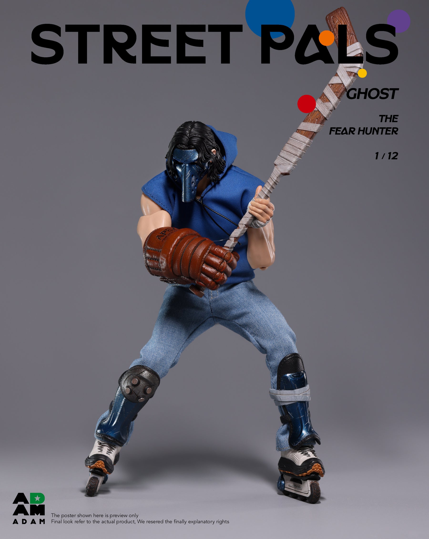 Presale ADAM ADS-001 1/12 Street Pals Ghost The Fear Hunter Action Figure Model