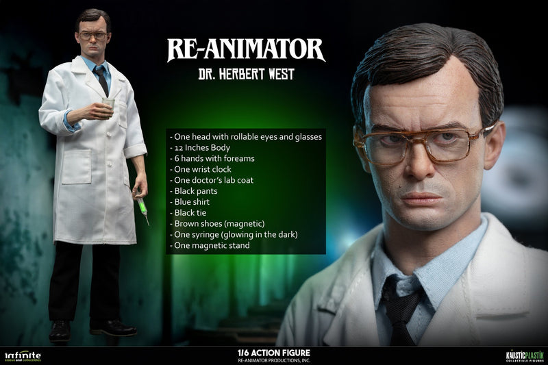 Presale Infinite 1/6 Re-Animator Doctor Herbert West Male Action Figure Model Standard Ver.