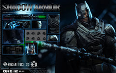 PRESENT TOYS SS-03 1/12 Bat Man Shadow Armor figura de acción masculina Damaged Ver.