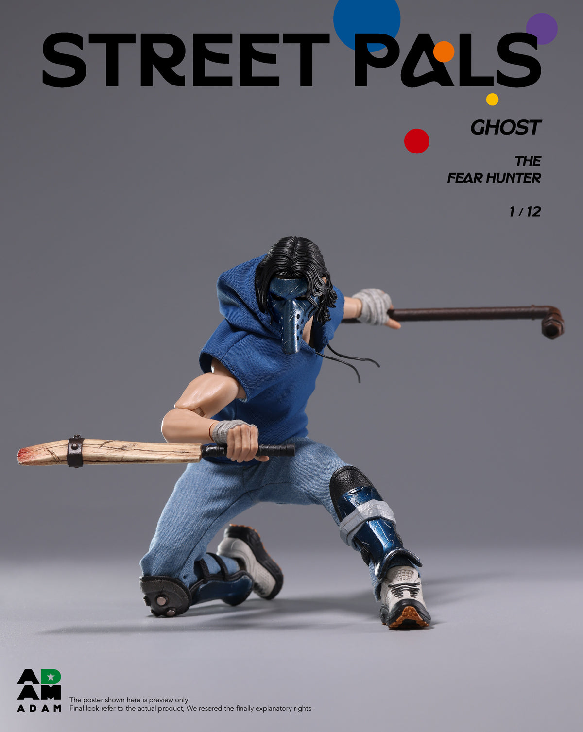 Presale ADAM ADS-001 1/12 Street Pals Ghost The Fear Hunter Action Figure Model