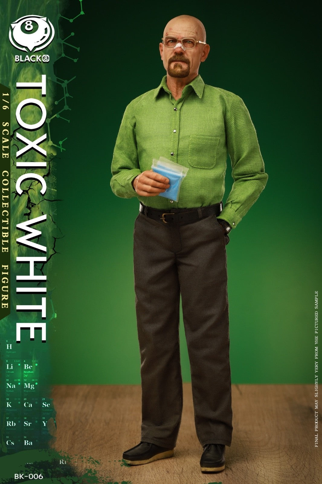 Black 8 Toys BK-006 1/6 Breaking Toxic Mr.White The Bad modelo de figura de acción