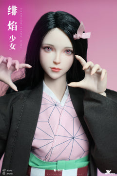 Presale JKTOYS K-017 1/6 Demon Kamado Nezuko Slayer Cosplay Action Figure Model