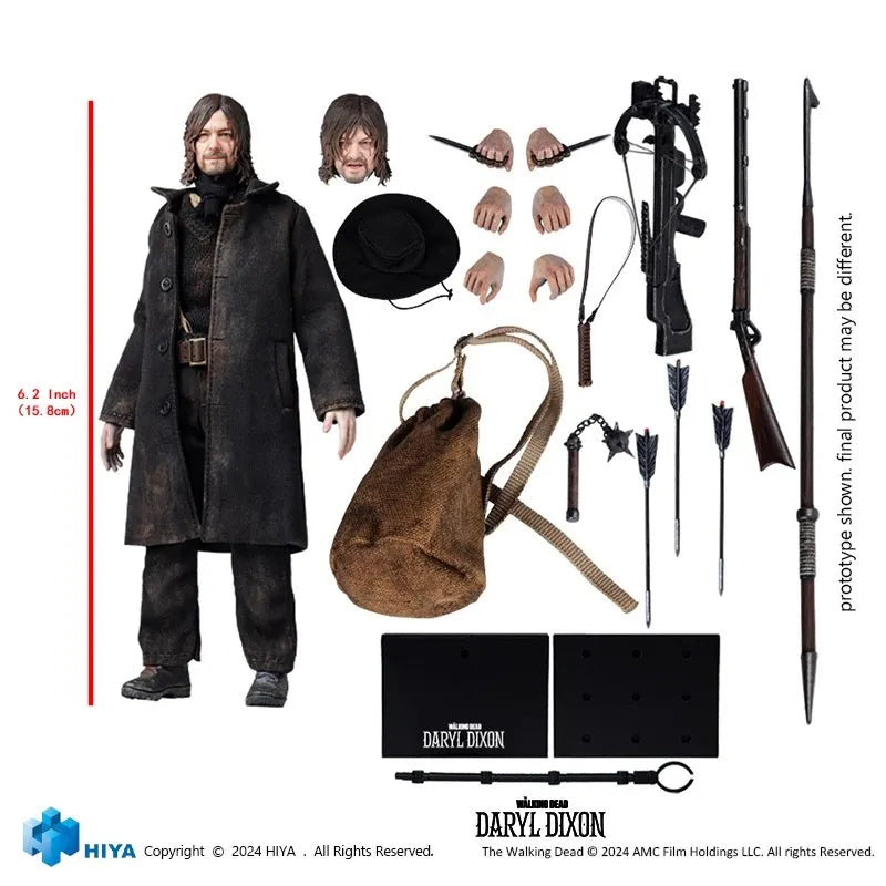 HIYA ESW0310 1/12 The Walking Dead Daryl Dixon Collectible Action Figure Model