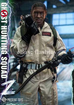 PRESENT TOYS PT-sp58 1/6 Ghost Hunting Squad Zeddemore 12" Action Figure Model