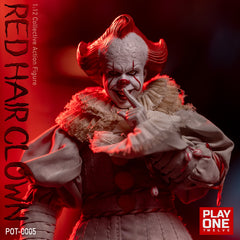 Play One twelve POT-0005 1/12 Red Hair Clown Pennywise Action Figure Model Toy