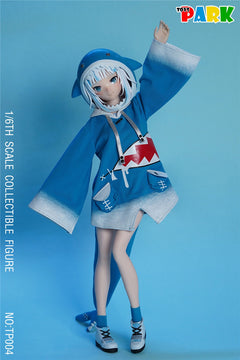 TOYS PARK TP004 1/6 Shark Girl Head & Clothing Accessories Set for Female Body