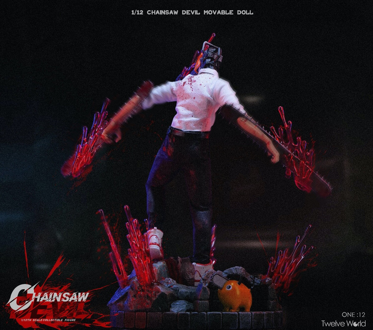 TWTOYS TW2258 1/12 Chainsaw Man 6" Collectible Action Figure Model Deluxe Ver.