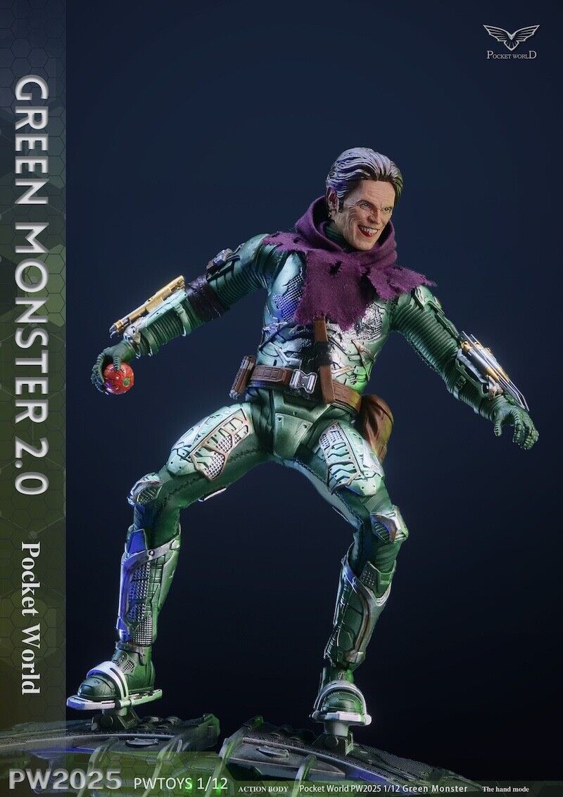 PWTOYS PW2025 1/12 Norman Osborn Green Goblin 6" Male Action Figure Model Toy