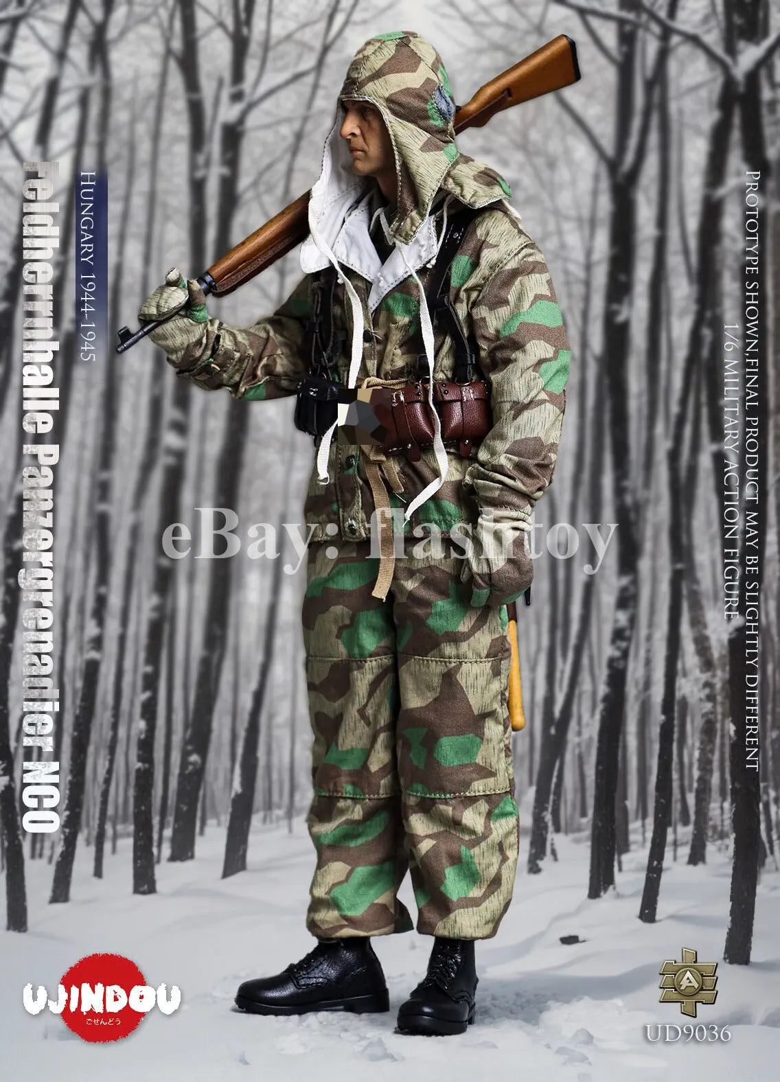 UJINDOU UD9036 1/6 WWII Feldherrnhalle Panzergrenadier NCO Hungary Action Figure