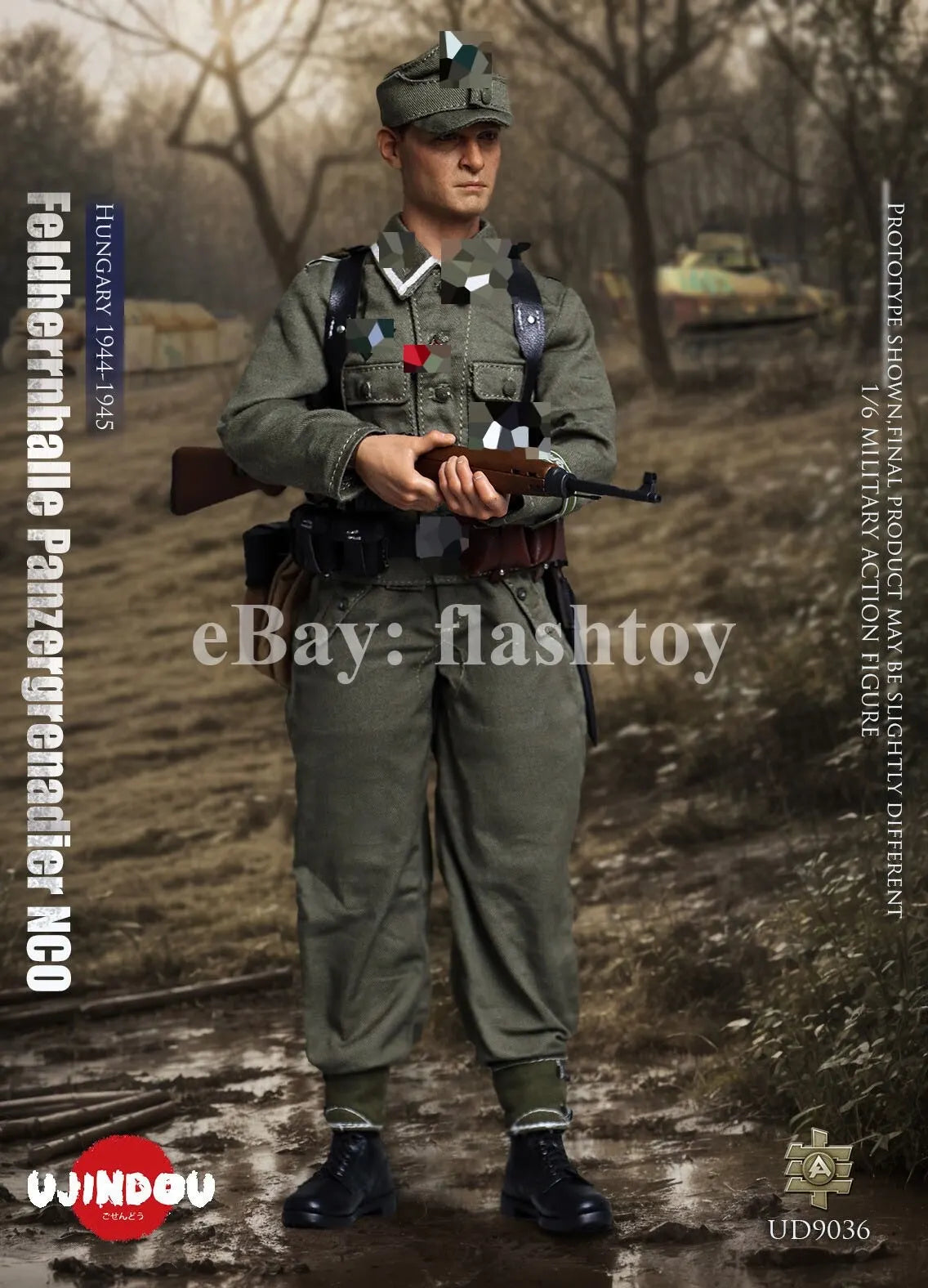 UJINDOU UD9036 1/6 WWII Feldherrnhalle Panzergrenadier NCO Hungary Action Figure