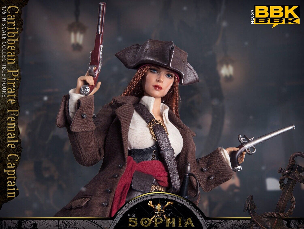 BBK BBK017 1/6 Caribbean Pirate Sophia Female Captain 12" Action Figure Model