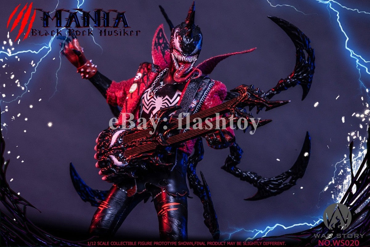 Presale War Story WS020 1/12 Black Rock Musician Mania Action Figure Model Toy
