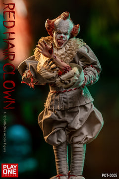 Play One twelve POT-0005 1/12 Red Hair Clown Pennywise Action Figure Model Toy