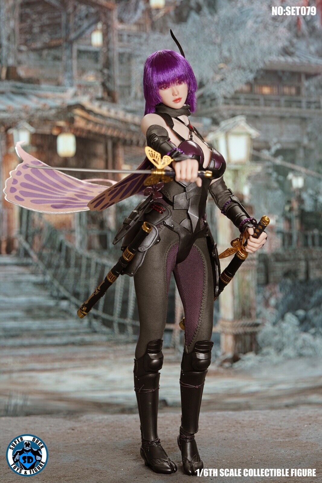 SUPER DUCK SET079 1/6 Sexy Female Ninja Clothes &amp; Head Sculpt Accessories