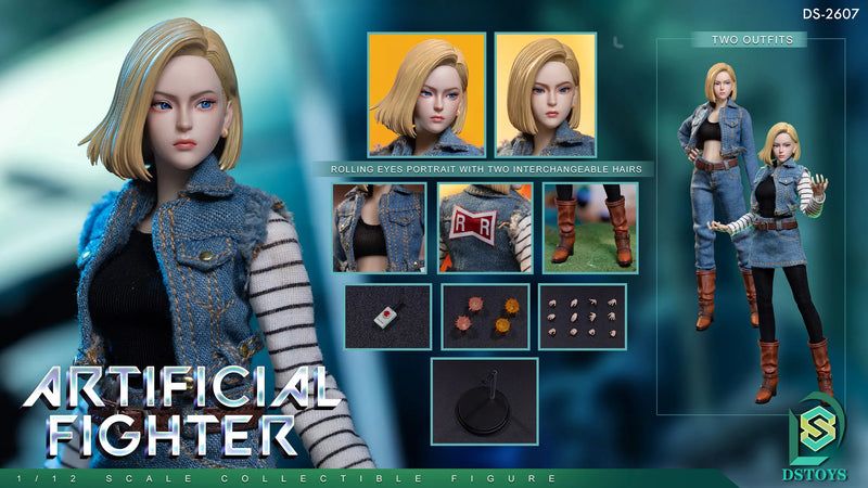 Presale DSTOYS DS-2607 1/12 Dragon Fighter Ball Android 18 Female Action Figure