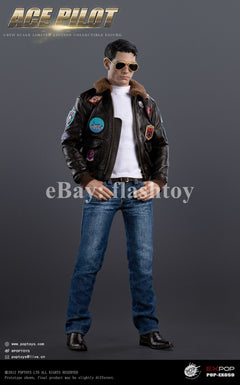 Preventa POPTOYS EX059 1/6 ACE Pilot Mitchell The Gun figura de acción Jacket Ver.