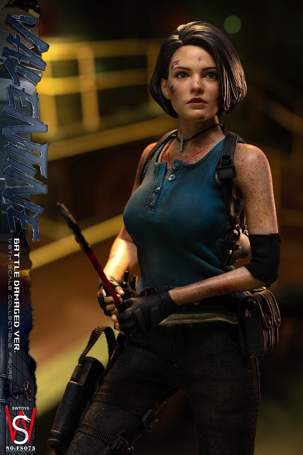 SWTOYS FS073 1/6 Resident Zombie Evil Crisis Jill Figure Toy Battle Damaged Ver.