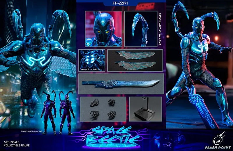 Flash Point Studio FP-22171 1/6 Blue Steel Beetle Collectible Action Figure Toy