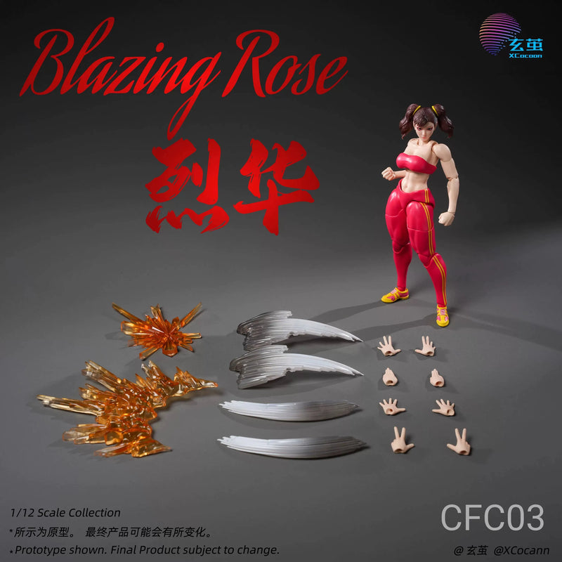 Presale XCocann CFC003 1/12 Fighting Girl Blazing Rose Female Action Figure Toy