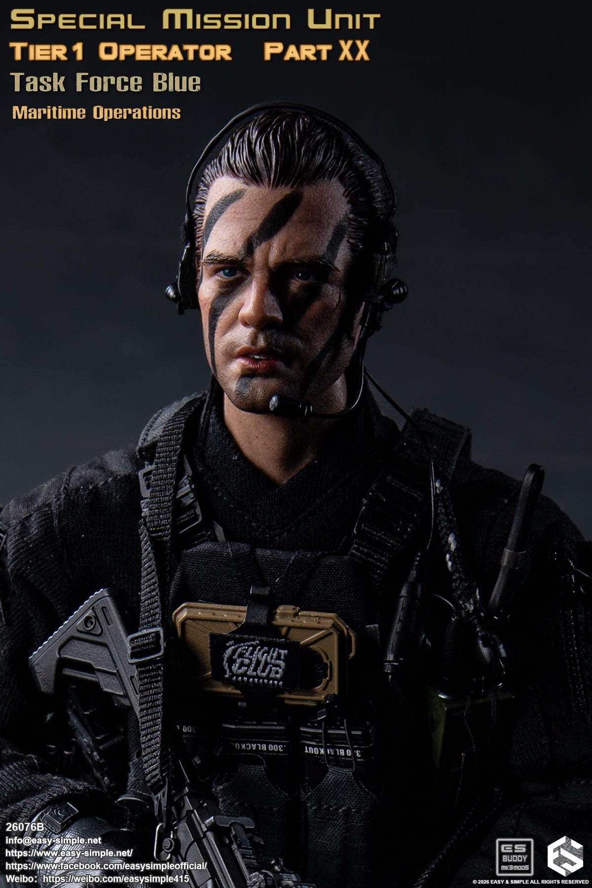 Preventa Easy&Simple 26076B 1/6 Special Mission Unit Tier1 Operator figura de acción
