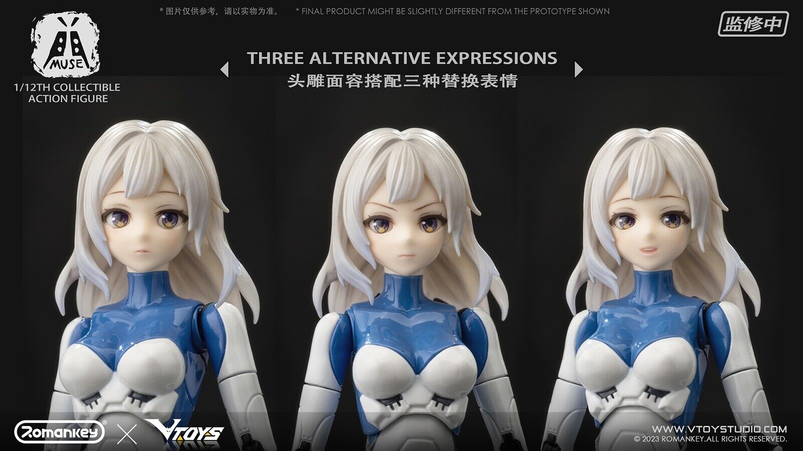 Romankey x VTOYS 1/12 MUSE 6" Female Action Figure Movable Eyes Model Toy