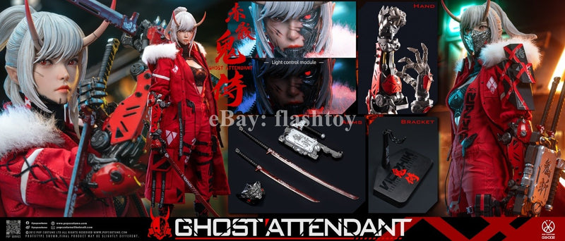 Presale POP COSTUME GS-002 1/6 Ghost Attendant Red Remains Action Figure Model