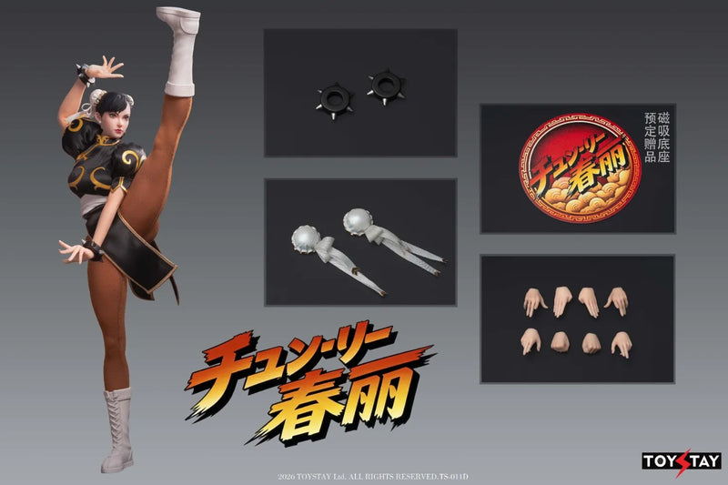 Presale TOYSTAY TS-011D 1/6 Kung Fu Girl Chun Li Female Action Figure Toy Black Ver.