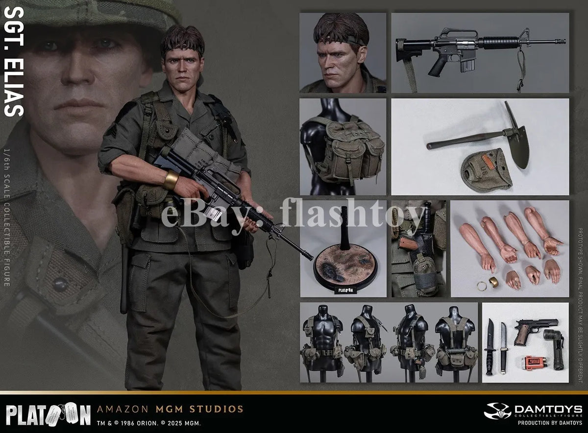 Presale DAMTOYS DMS047 1/6 Platoon Sergeant Elias 12" Male Action Figure Model